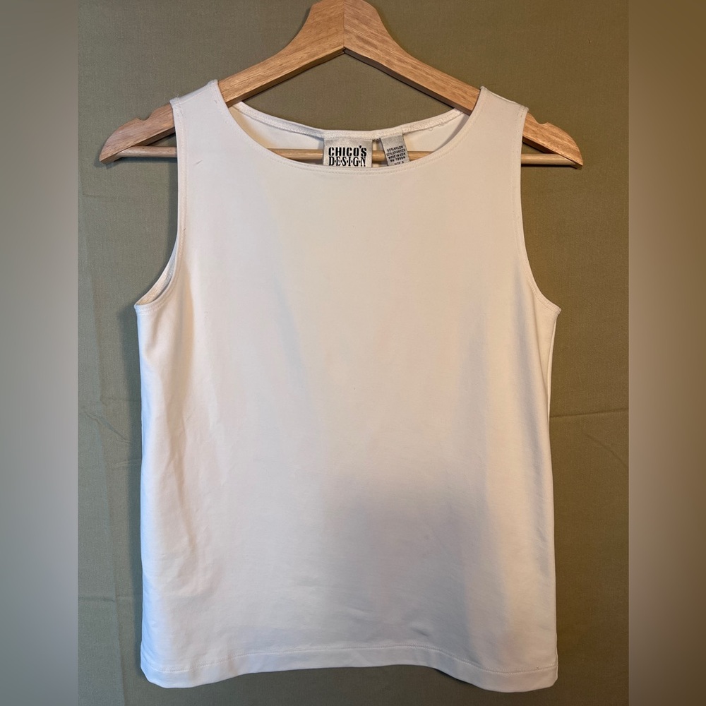 NWT Chico’s Design White High-Neck Tank Top Size Small/Medium